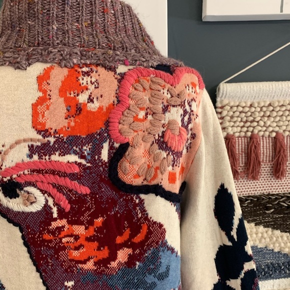 ANTHROPOLOGIE Sleeping in Snow’ Foret Cardigan Sweater. Rare. S - Picture 8 of 10